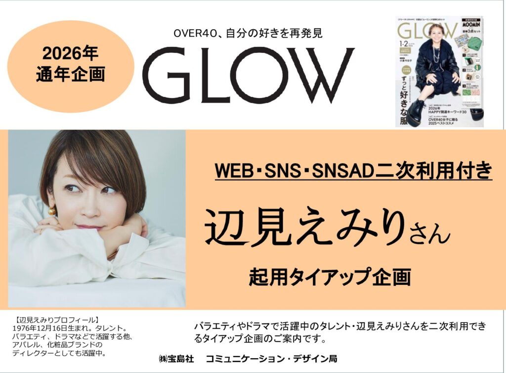 【GLOW】2026年通年女優企画 辺見えみりさん二次使用付TU